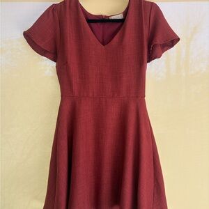 Altar'd State Rich Red Mini Dress